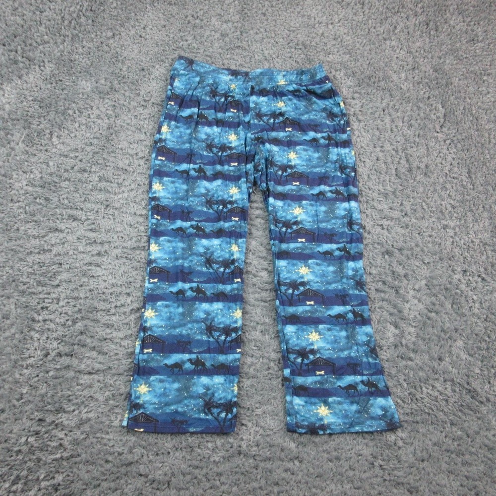 Tiny Roots Pajama Set Womens Small Blue Nativity Christmas TENCEL Modal NWT - Picture 9 of 16